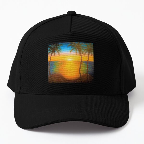 TROPICAL ISLAND SUNSET | Beach Art~Design Baseball Cap