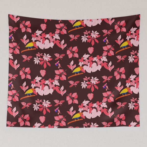 Item preview, Autumn Leaves Detailed Pattern (Pink Flaming) designed and sold by infazbdeen.