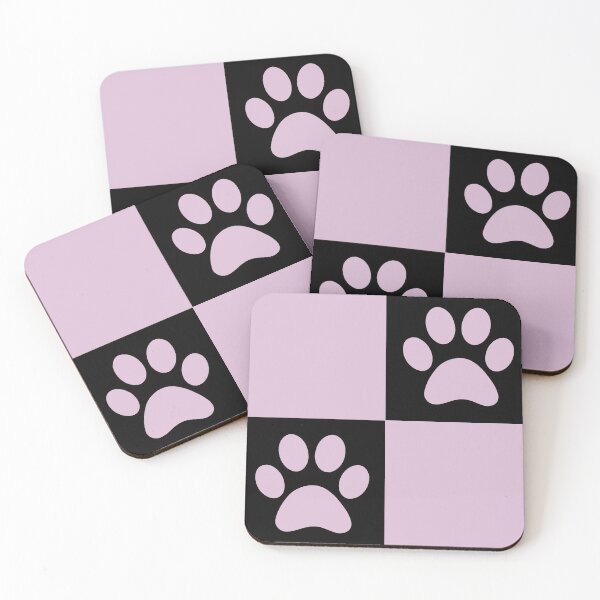 Item preview, Checkered light lavender and black dog paw print pattern 1 | Cute Gifts for dog mom, dog dad, dog lover and dog owner  designed and sold by Violet Treasures.