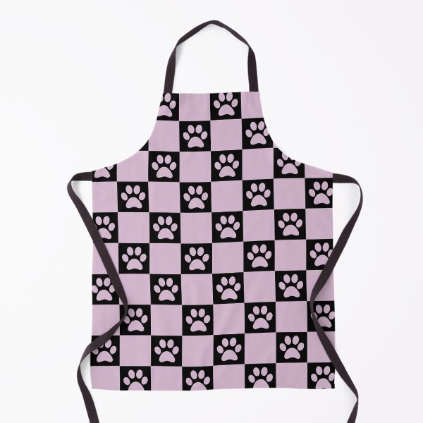 Item preview, Checkered light lavender and black dog paw print pattern 1 | Cute Gifts for dog mom, dog dad, dog lover and dog owner designed and sold by Violet Treasures.