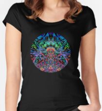 Mandala Energie Tailliertes Rundhals-Shirt