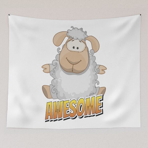 Item preview, Sheep Awesome Cute Kawaii Cartoon designed and sold by FiveNiches.
