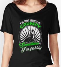 Funny Grumpy Fishing Shirt Women's Relaxed Fit T-Shirt