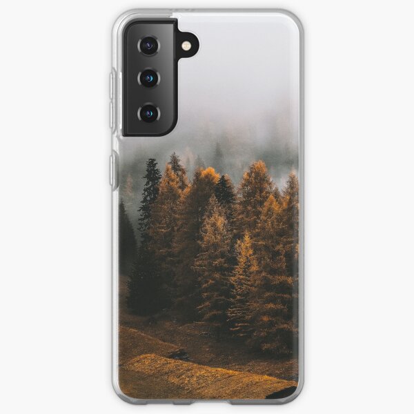 Pathway Along the Pine Trees - Landscape of Wild Jungle Samsung Galaxy Soft Case