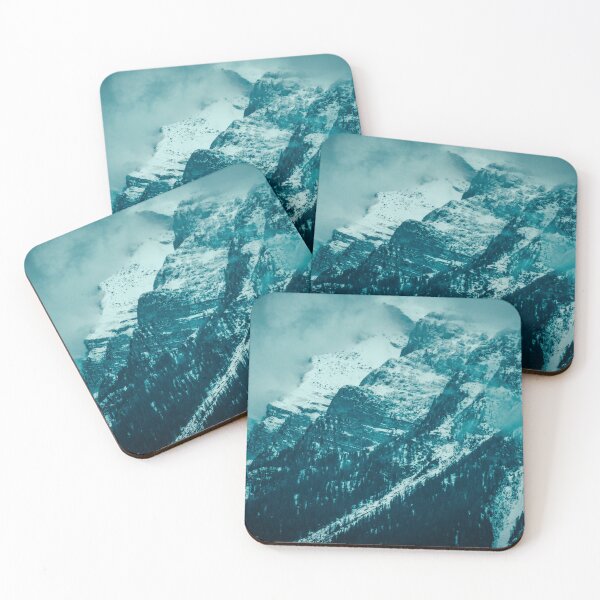 Item preview, Snow Capped Mountain Range Under Cloudy Skies - Winter Landscape designed and sold by Hassan  Adnan.