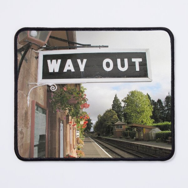 Item preview, Way out railway sign on English platform designed and sold by photoslot.
