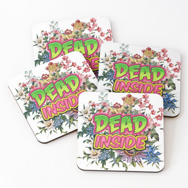 Item preview, Dead Inside - Ironically Cheerful Happy Beautiful Colorful Flowers Deadpan designed and sold by johnta17.