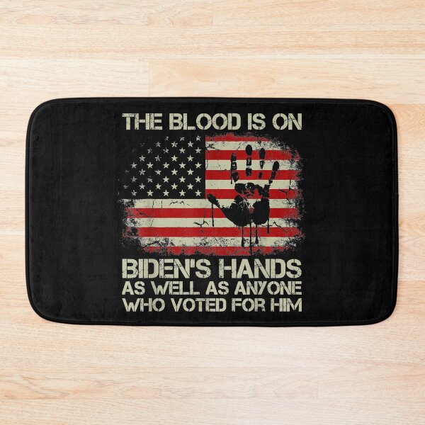 Item preview, Vintage American Flag Handprint Biden Blood On His Hands designed and sold by gregorylbond.
