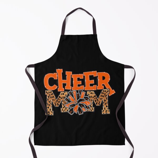 Item preview, Cheer Mom Leopard with Orange and Black Pom Poms designed and sold by pinkard.