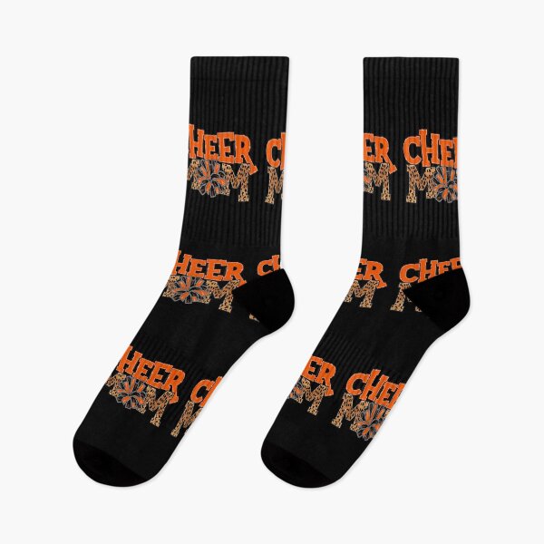 Item preview, Cheer Mom Leopard with Orange and Black Pom Poms designed and sold by pinkard.