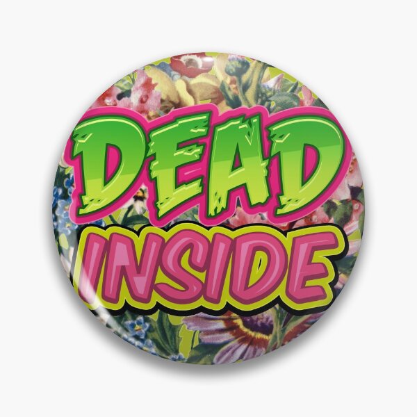 Item preview, Dead Inside - Ironically Cheerful Happy Beautiful Colorful Flowers Deadpan - Key Lime Pie designed and sold by johnta17.