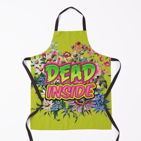 Item preview, Dead Inside - Ironically Cheerful Happy Beautiful Colorful Flowers Deadpan - Key Lime Pie designed and sold by johnta17.