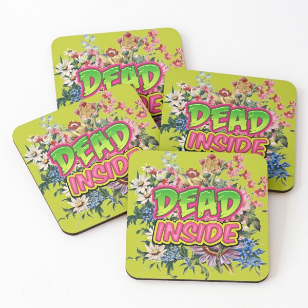 Item preview, Dead Inside - Ironically Cheerful Happy Beautiful Colorful Flowers Deadpan - Key Lime Pie designed and sold by johnta17.