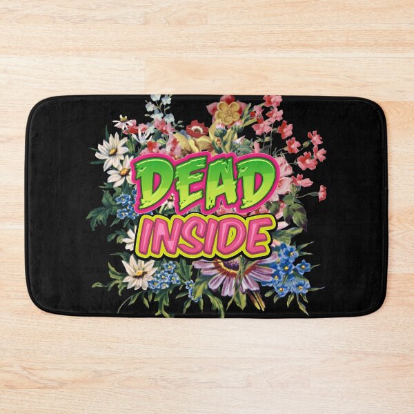 Item preview, Dead Inside - Ironically Cheerful Happy Beautiful Colorful Flowers Deadpan - Black designed and sold by johnta17.