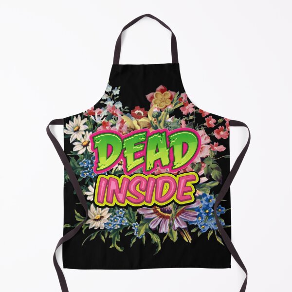 Item preview, Dead Inside - Ironically Cheerful Happy Beautiful Colorful Flowers Deadpan - Black designed and sold by johnta17.