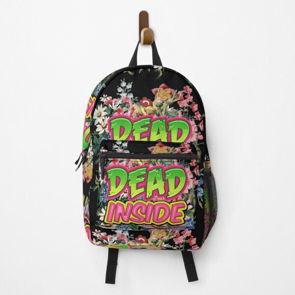 Item preview, Dead Inside - Ironically Cheerful Happy Beautiful Colorful Flowers Deadpan - Black designed and sold by johnta17.