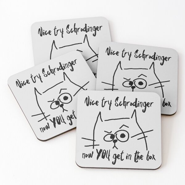 Item preview, Nice Try Schrodinger Now you get in the box - Schrodingers Cat - black designed and sold by hasbeenz.
