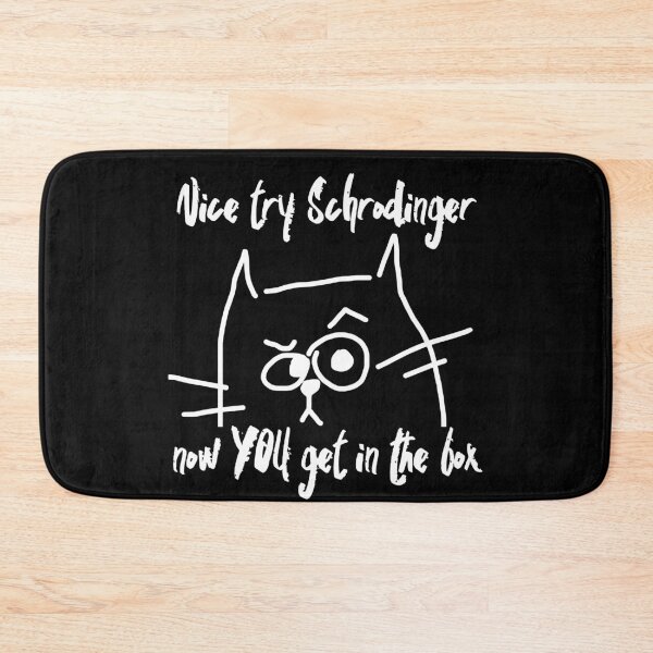 Aperçu de l'œuvre Nice Try Schrodinger Now you get in the box - Schrodingers Cat - blanc créée et vendue par hasbeenz.