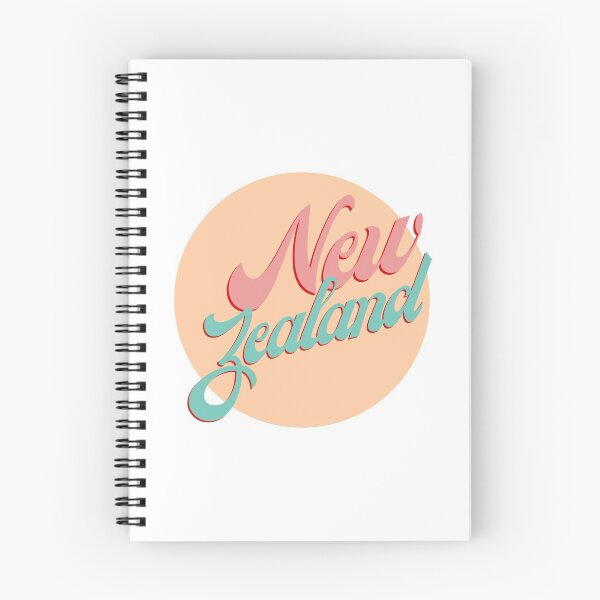 Item preview, New Zealand Circle Sticker - Groovy Mint, Rose and Orange Aesthetic designed and sold by MorganMcG.