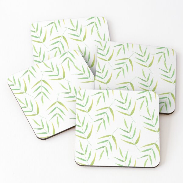 Item preview, Falling green leaves pattern designed and sold by Chimp Champ.