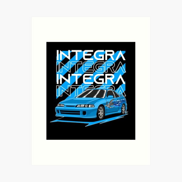 Acura Integra Blue Mia Art Print