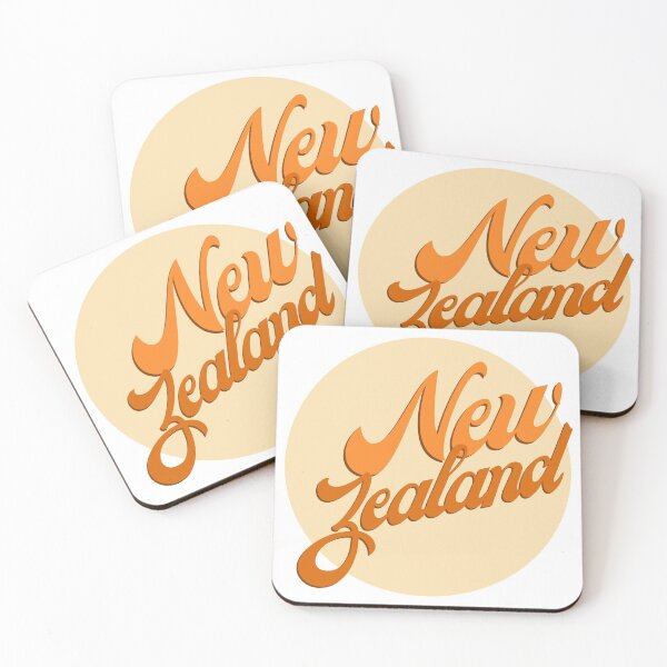 Item preview, New Zealand Circle Sticker - Groovy Yellow and Burnt Orange designed and sold by MorganMcG.