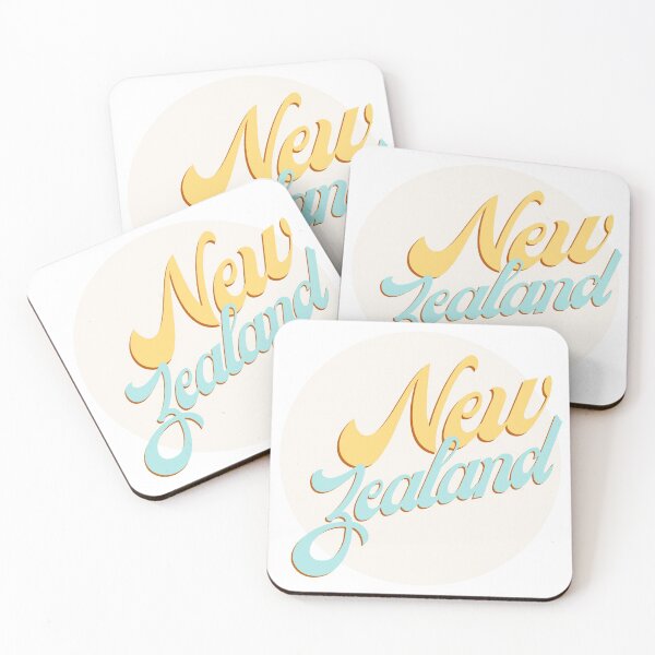 Item preview, New Zealand Circle Sticker - Groovy Yellow and Blue designed and sold by MorganMcG.