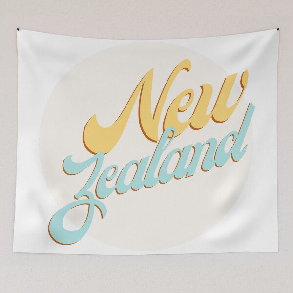 Item preview, New Zealand Circle Sticker - Groovy Yellow and Blue designed and sold by MorganMcG.