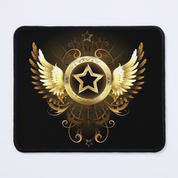Item preview, Star with golden wings ( Steampunk wings ) designed and sold by Blackmoon9.