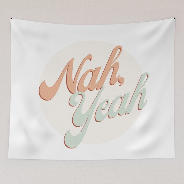 Item preview, Nah Yeah Kiwi New Zealand Phrase Circle Sticker - Groovy Kiwiana Aesthetic designed and sold by MorganMcG.