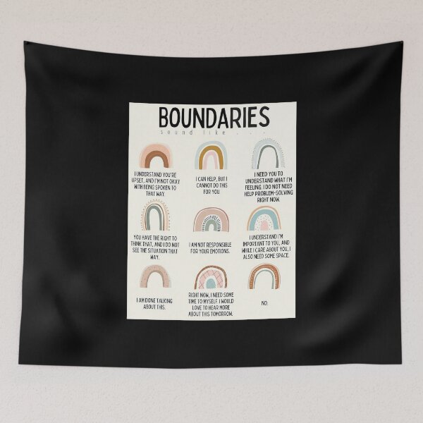 Item preview, Boundaries Sound Like - Therapy Office Decor - Boundaries Psychology Art designed and sold by hippololocc.