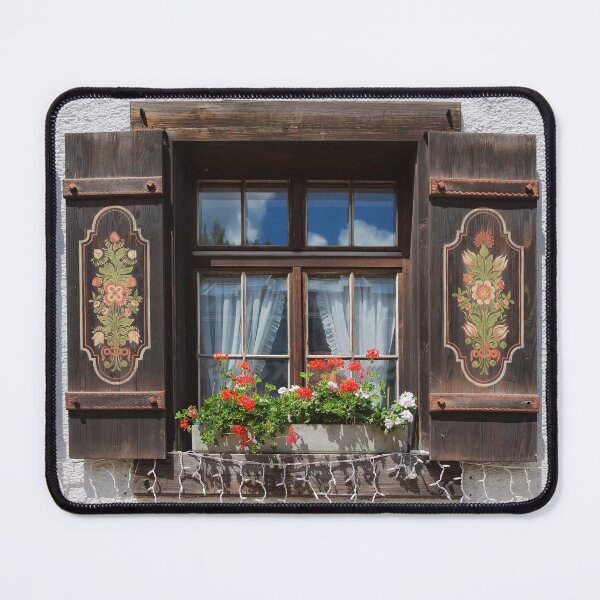Item preview, Window and Geranium Flowers designed and sold by Yair Karelic.