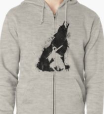 Sudadera con capucha y cremallera Abyss Warrior VERSIÓN NEGRO