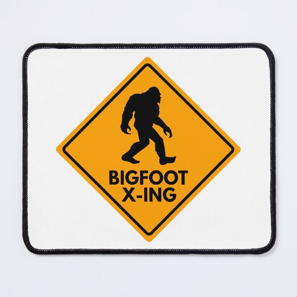 Item preview, Bigfoot X-Ing Funny Sasquatch Sign designed and sold by designandclouds.