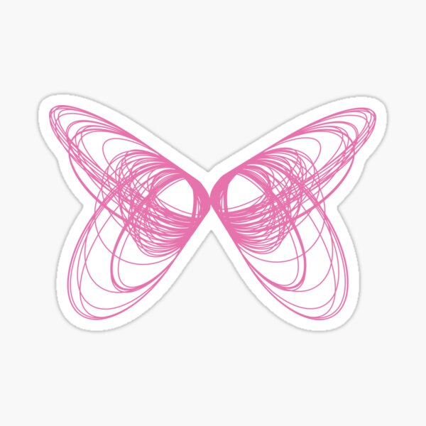 Minimal Butterfly Pattern Sticker