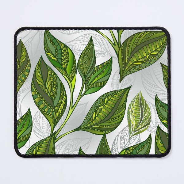 Item preview, Seamless Pattern with Green Tea Leaves designed and sold by Blackmoon9.