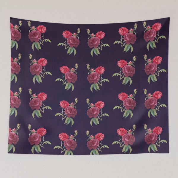 Item preview, Floral Print on Dark Purple designed and sold by TheLaundryLady.