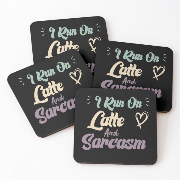 Item preview,  I Run On Latte And Sarcasm Funny Quote Coffee designed and sold by medbdj.