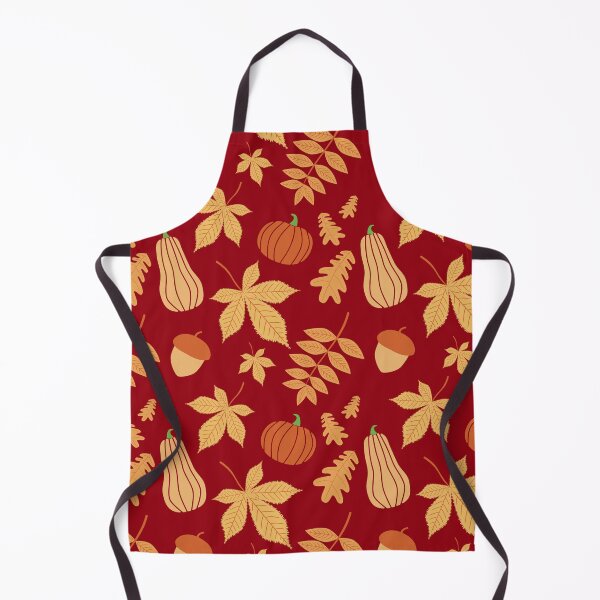 Item preview, Pumpkin Squash Acorn Autumn Leaves Dark Red designed and sold by cashewdays.