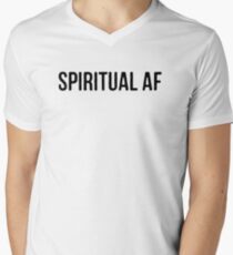 Yoga Shirt - "Spiritual AF" - Yoga Clothes Women & Men - Yoga Tops Men's V-Neck T-Shirt
