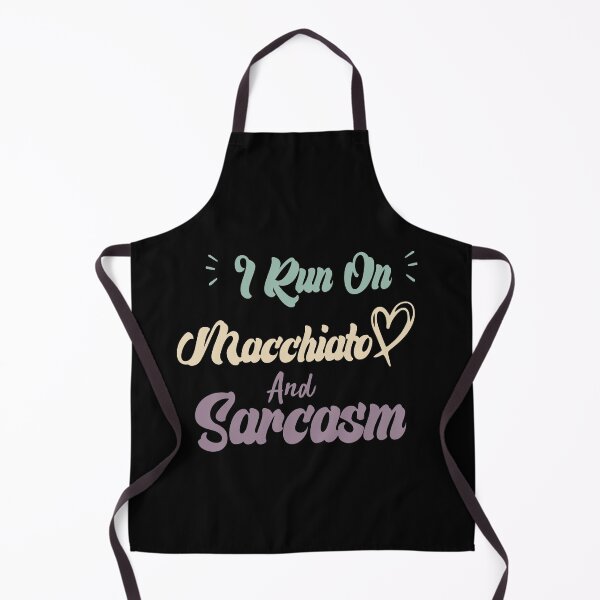 Item preview, I Run On Macchiato And Sarcasm Funny Quote Coffee designed and sold by medbdj.