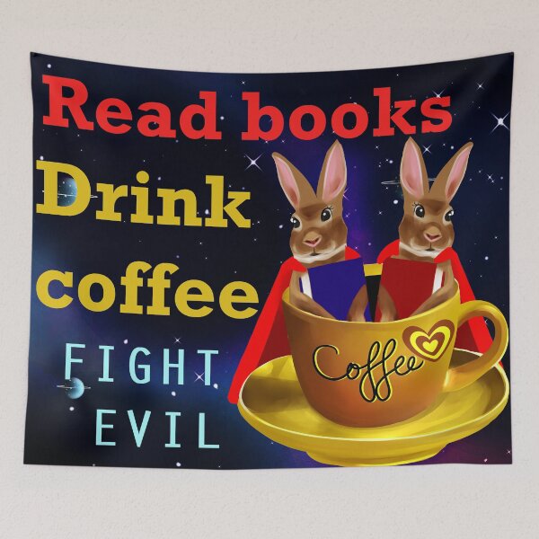 Item preview, Read books drink coffee fight evil  designed and sold by BeccaKenDesigns.