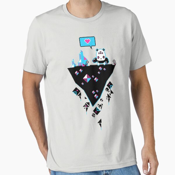 PandaC on Floating Pixel Island Essential T-Shirt