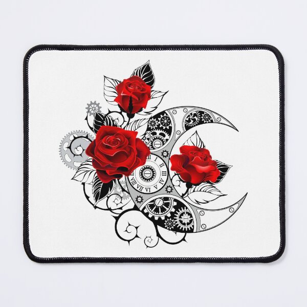 Item preview, Mechanical Crescent with Red Roses designed and sold by Blackmoon9.