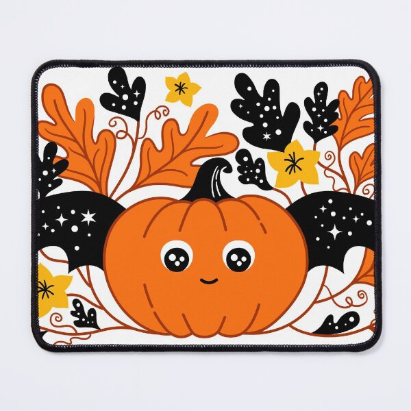 Item preview, Halloween cute pumpkin with bat wings designed and sold by Cat Print.