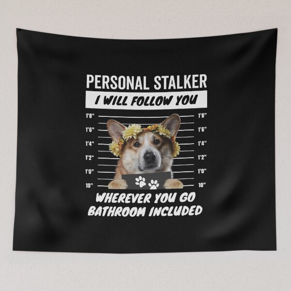 Item preview, The Disapproving Stalker of the Corgis – Furry Corgi designed and sold by More Cute Dogs.