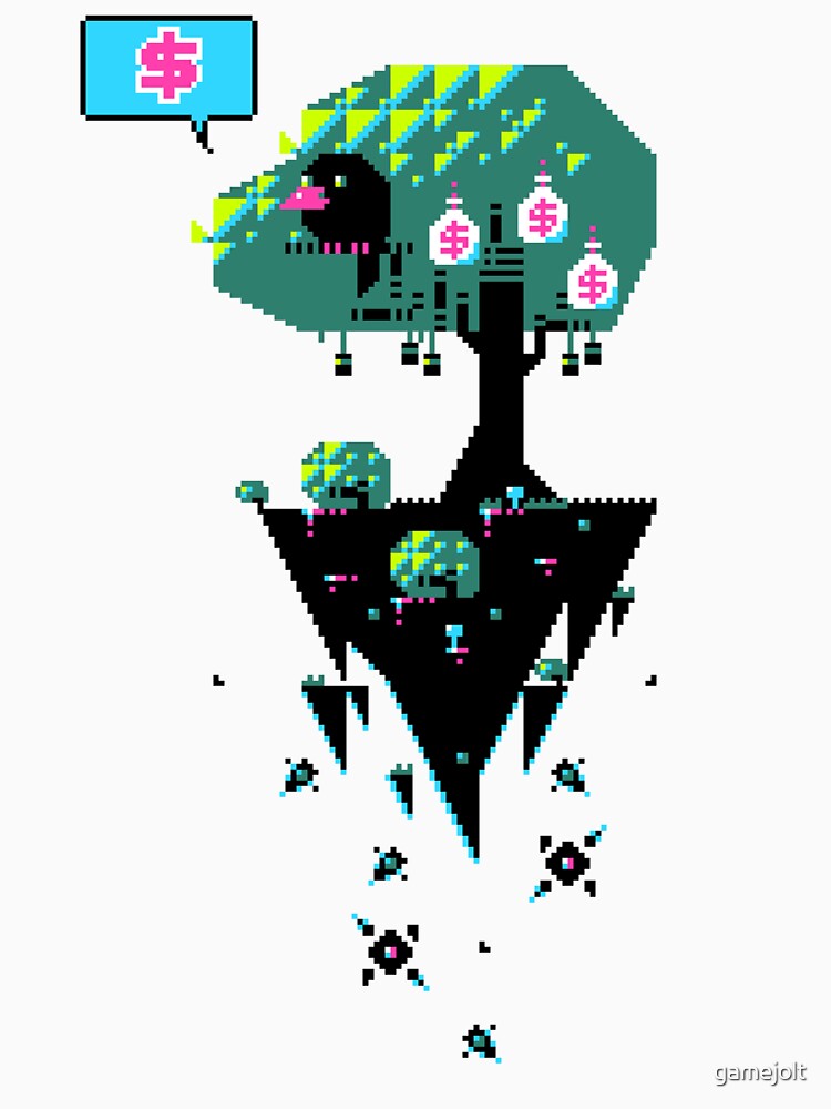 Thumbnail 7 of 7, Essential T-Shirt, Greedy Grackle - Money Collector designed and sold by gamejolt.