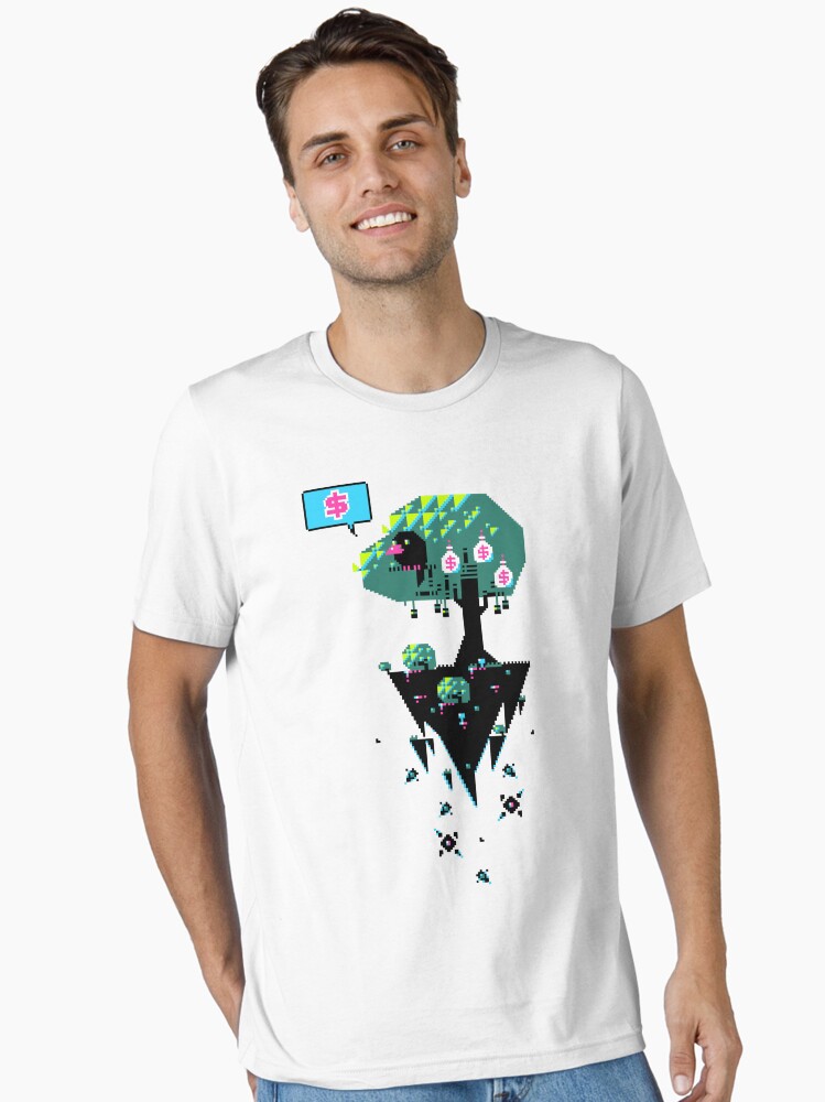 Thumbnail 1 of 7, Essential T-Shirt, Greedy Grackle - Money Collector designed and sold by gamejolt.