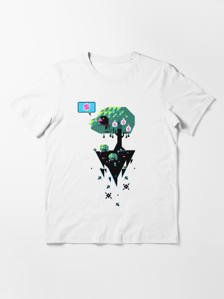 Thumbnail 3 of 7, Essential T-Shirt, Greedy Grackle - Money Collector designed and sold by gamejolt.