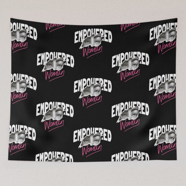Item preview, Empowered woman slogan with black and white girl eyes ripped off  designed and sold by audrinabab.